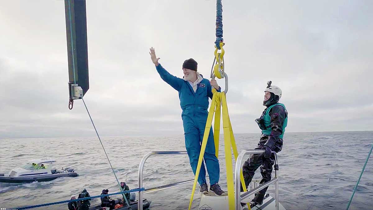 Triton owner Victor Vescovo celebrates breaking another record in his sub